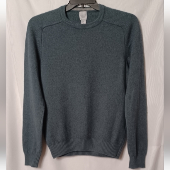 GIASONE Blue Merino Wool/ Cashmere Crew Neck Sweater.M - Picture 6 of 12